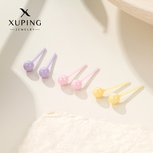 XUPING简约易搭通勤个性多巴胺配饰陶瓷耳钉耳环养耳洞耳饰