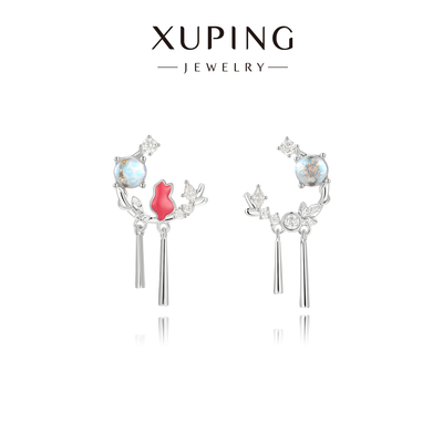 旭平【月下猫咪】浪漫气质摩卡风铃流苏灵动耳钉生日礼物送女友