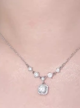 艳艳【预售20天左右】时尚方块冰糖锁骨链好搭ins清冷风淡系项链