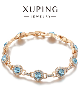 旭平仿水晶系列圆饼手链女时尚轻奢气质小众高级感手饰