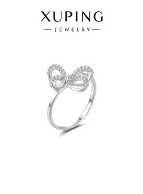 旭平【蝶间花舞】微镶蝴蝶结戒指女甜美小众轻奢清冷感食指戒指环