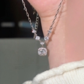 旭平气质易搭时尚 方块冰糖锁骨链好搭ins清冷风淡系项链