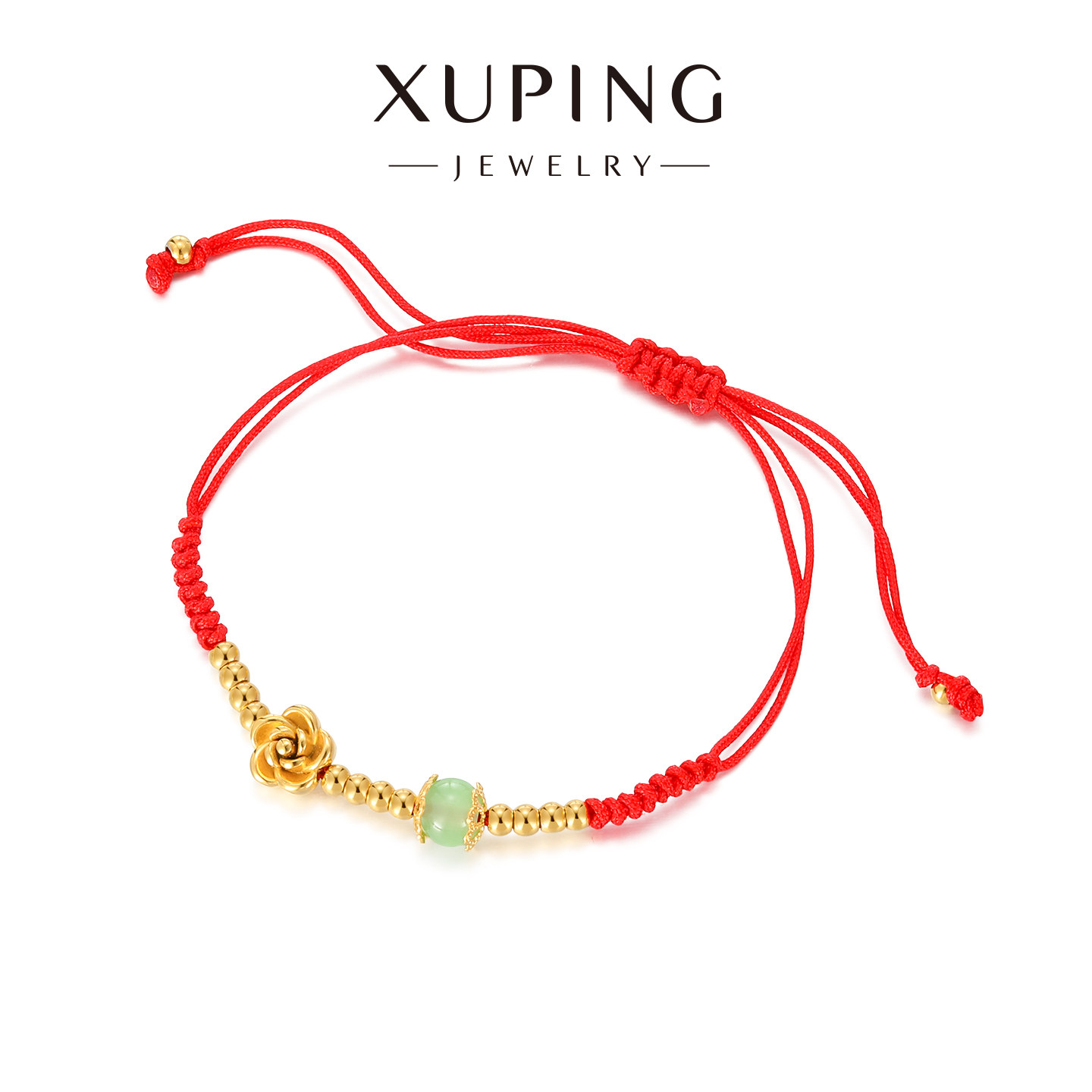 旭平金色花花编织红绳手链女红色抽拉手绳复古轻奢气质新中式手饰,饰品/流行首饰/时尚饰品新,手链,淘宝优惠券,粉丝福利购,淘宝优惠卷