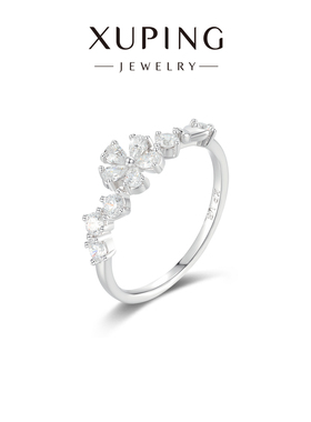 旭平柏林情书清冷感小花朵戒指温柔气质指环时尚轻奢高级感食指戒