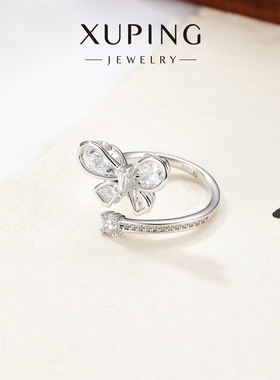 旭平立体蝴蝶结开口戒指女甜美高级感气质食指戒轻奢质感小众指环