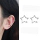 旭平 拍2 立体折角星星耳骨夹女镂空五角星耳扣极简风耳挂耳环