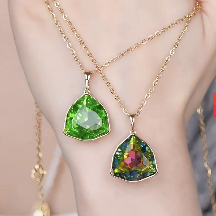 旭平几何盾牌仿水晶时尚合金项链,饰品/流行首饰/时尚饰品新,项链,淘宝优惠券,粉丝福利购,淘宝优惠卷