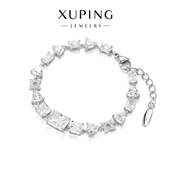 旭平彩宝系列冰糖方形手链女时尚 轻奢气质小众设计高级感易搭手饰