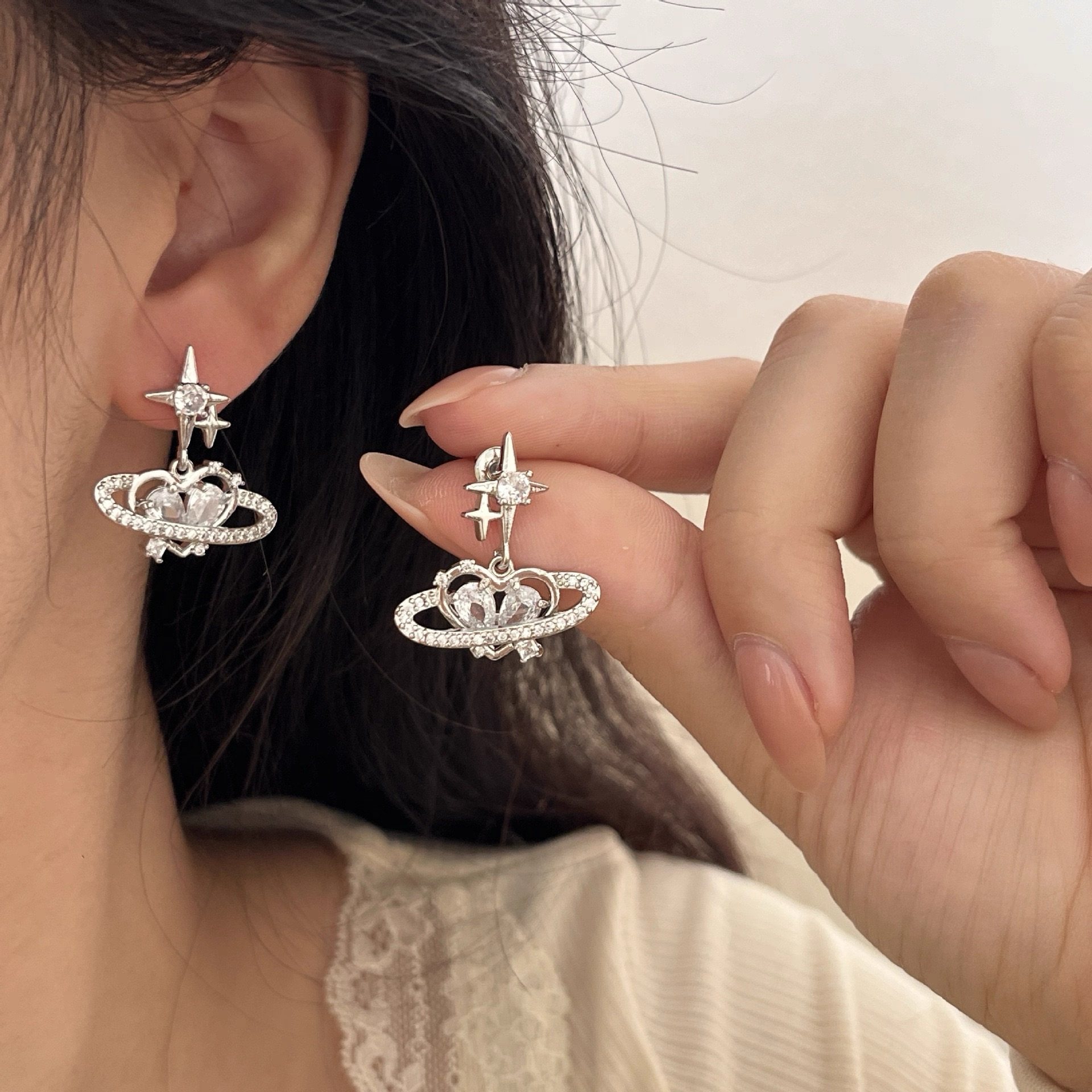 楠楠星球爱心芒星耳钉灵动优雅时尚气质甜美轻奢名媛风耳饰女,饰品/流行首饰/时尚饰品新,耳钉,淘宝优惠券,粉丝福利购,淘宝优惠卷