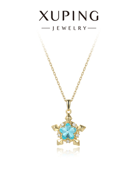 旭平仿水晶系列闪亮雪花项链女时尚轻奢小众设计高级感锁骨链