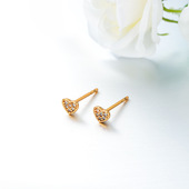 旭平爱心迷你小巧日常通勤小耳钉