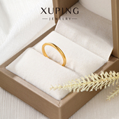 旭平素圈光面戒指镀细圈约2mm食指戒ins中性冷淡风情侣指环男女