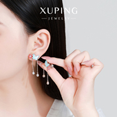 旭平蝴蝶流苏蚊香盘耳夹女小清新甜美耳坠小众设计感