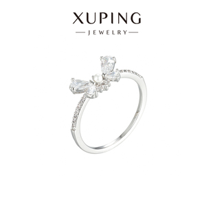 旭平法式仿珍珠蝴蝶戒指女小众轻奢高级感指环