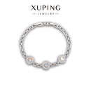 旭平仿水晶系列圆形拼接链条手链女时尚 轻奢小众设计高级感手饰