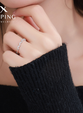 旭平韩版简约水滴椭圆戒指