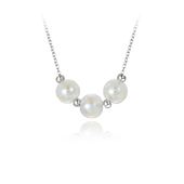 旭平人鱼姬珠炫彩极光泡泡圆润微笑项链气质简约日常通勤锁骨链女