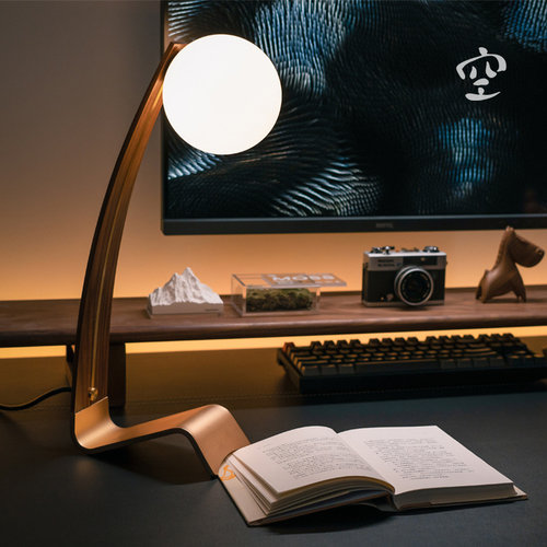 静灯日式黑胡桃木护眼书桌台灯