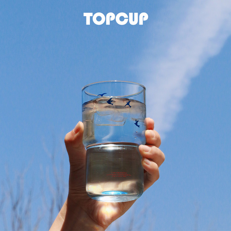 TOPCUP&自由飞鸟玻璃杯耐热家用咖啡可叠放高级清透感夏日水杯子图片
