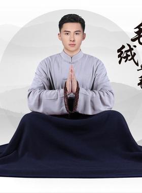 四季静坐盘腿盖毯打坐毯宗教冥想活动毯羊毛绒法兰绒柔软保暖新品