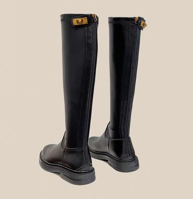 品牌2025新款秋冬加绒马丁靴女英伦风厚底短靴小个子内增高女鞋软