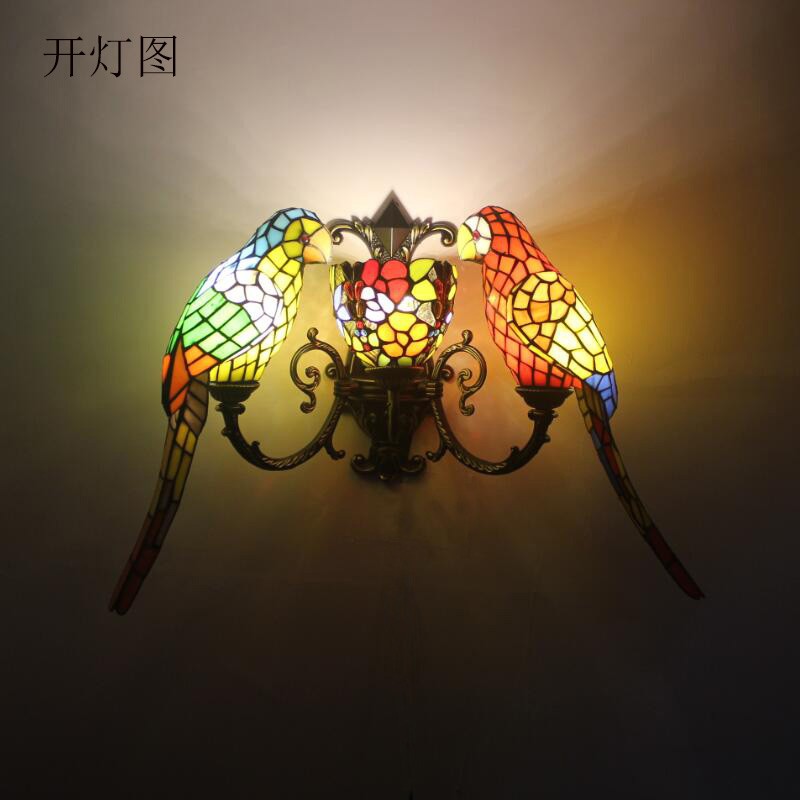 欧式鹦鹉小鸟 客厅卧室阳台楼梯墙壁灯酒店酒吧过道走廊镜前壁灯