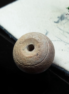 lssp/绿色石品wp1430 不还价 西亚文化期陶质西亚配饰塔散珠子