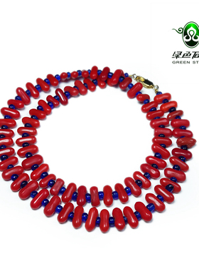 lssp/绿色石品wp880 不还价 红色DIY琉璃项链毛毛虫款女款锁骨链