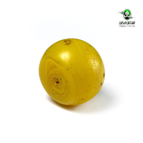 diy散珠黄色西藏老琉璃不还价
