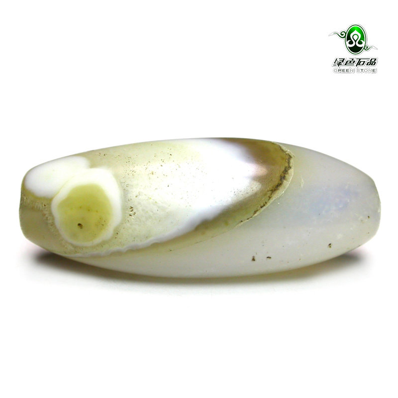 lssp/绿色石品gz1082-不还价 西藏清代老玛瑙珠DIY多宝配珠散珠