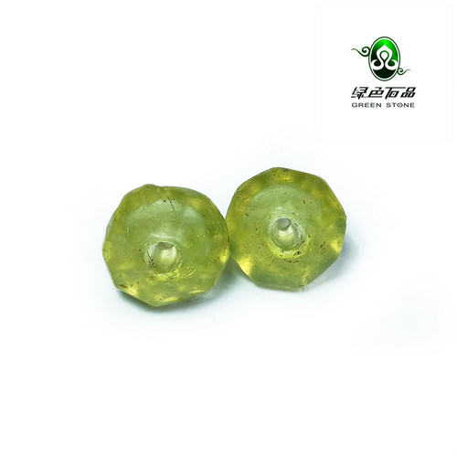 Lssp/绿色石品diy黄色非洲琉璃珠