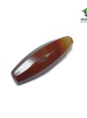 lssp/绿色石品wp750 不还价 老玛瑙勒子天然老配珠多棱面DIY散珠