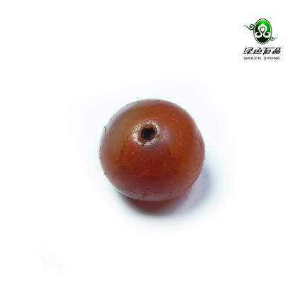 lssp/绿色石品wp191 不还价 西藏老配珠 明清时期橘色老玛瑙圆珠