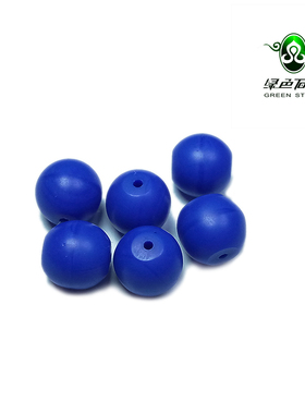 lssp/绿色石品wp1022 不还价 清代多颗6粒蓝色雪巴小琉璃圆散珠