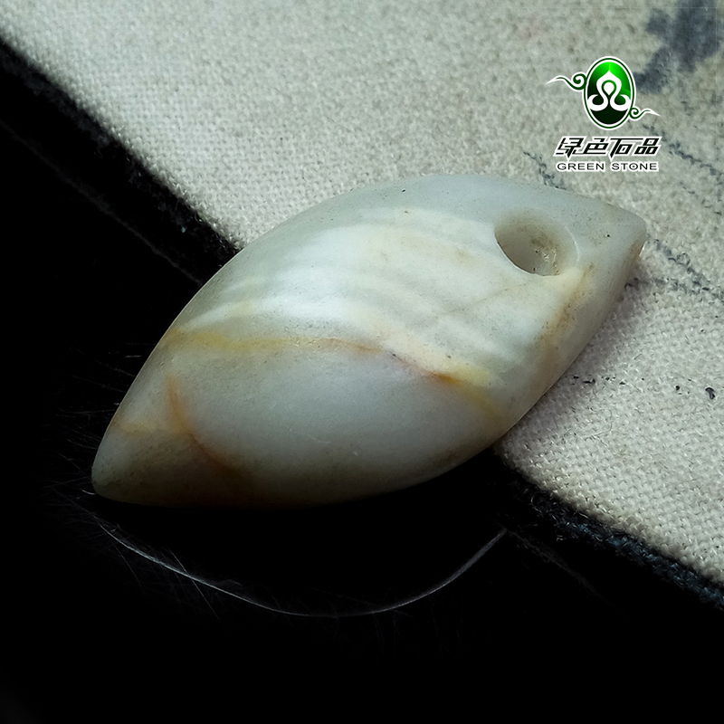 lssp/绿色石品wp1389 不还价 印度河谷期石质叶型老散珠双椎板珠