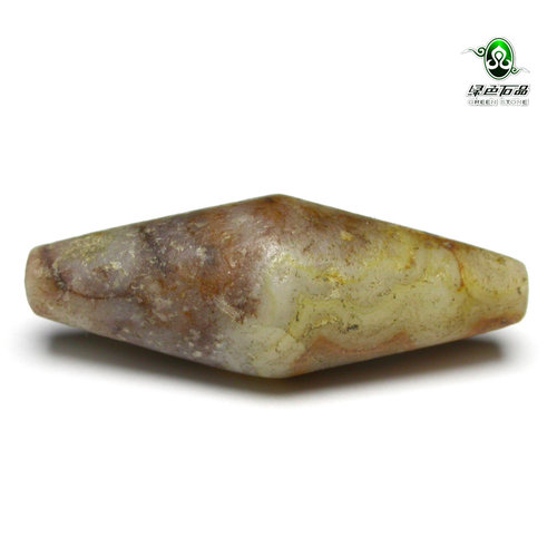 lssp/绿色石品gz2984 不还价玛瑙水晶共生高古老珠锥珠吊坠