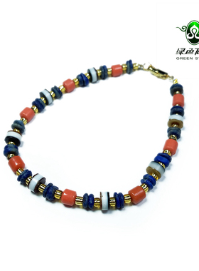 diy琉璃手链彩珠不还价清