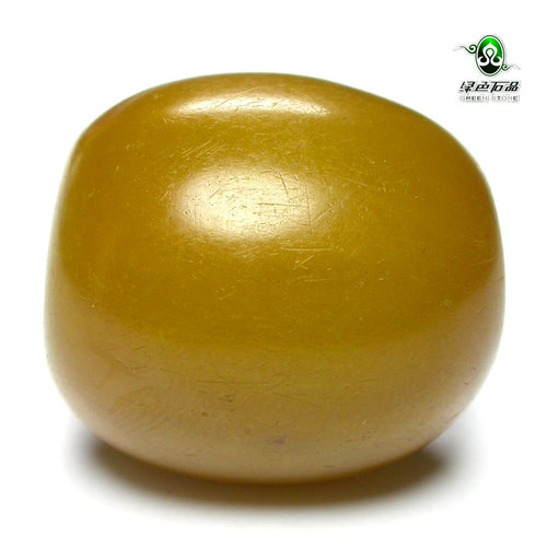 lssp/绿色石品gz3128 不还价 老压蜡蜜蜡桶珠吊坠DIY老f珠配珠