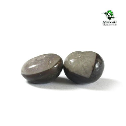 lssp/绿色石品不还价 散珠冰晶玛瑙对珠 阴阳玛瑙DIY配珠as792