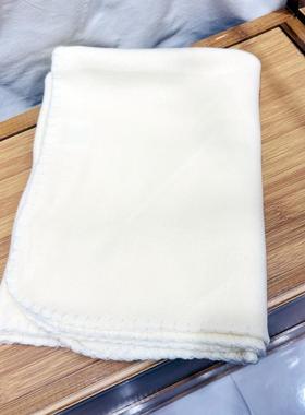 日单 奶油黄色抓绒盖毯可做小桌布 尺寸60*90厘米图片有色差