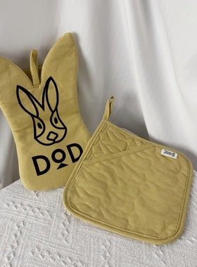 出口日本户外潮牌DOD帆布微波炉防烫手套隔热锅垫