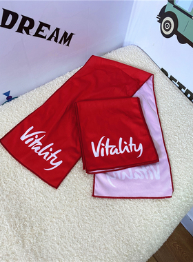 特价日单VITALITY 红色速干面料运动汗巾 尺寸 20*90