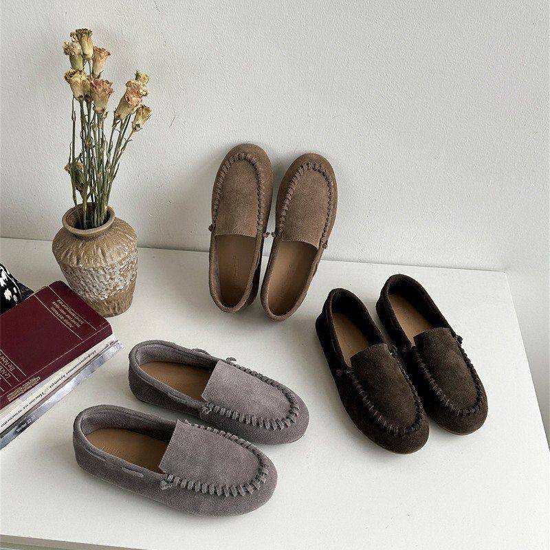 KA MI YA 2026新款韩版一脚蹬豆豆鞋女百搭休闲懒人鞋舒适乐福鞋,女鞋,时尚休闲鞋,淘宝优惠券,粉丝福利购,淘宝优惠卷