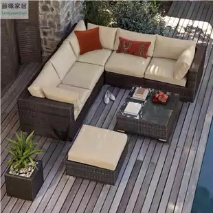 Ngoài trời ghế wicker đồ nội thất sofa trọ khách sạn sân thượng sân single ghế mây kết hợp cao hậu thuẫn của trắng nghệ thuật - Ghế sô pha