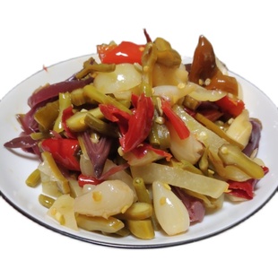 安庆太湖大杂烩豆角刀豆萝卜阳荷姜辣椒荞头波开胃下饭腌咸菜500g