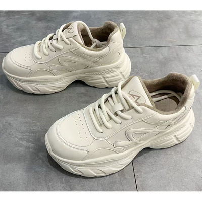 休闲系带厚底绒里棉鞋