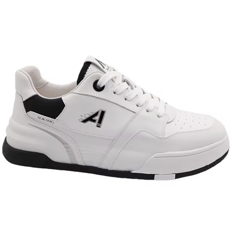 奥康休闲平底系带男单鞋