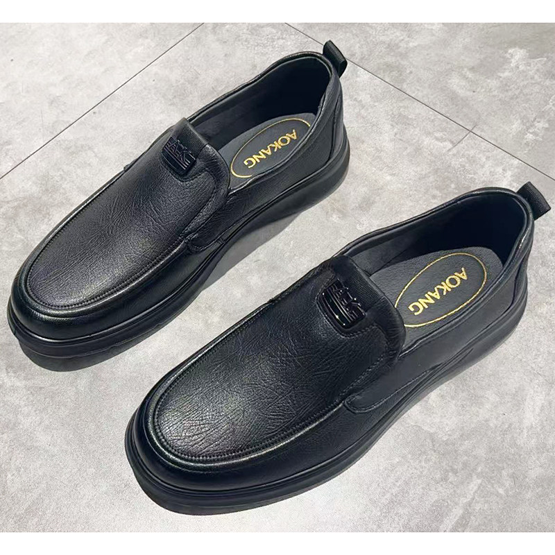 奥康男鞋2026春款休闲羊皮套脚软面男单鞋豆豆鞋1261112012黑色,流行男鞋,乐福鞋（豆豆鞋）,淘宝优惠券,粉丝福利购,淘宝优惠卷