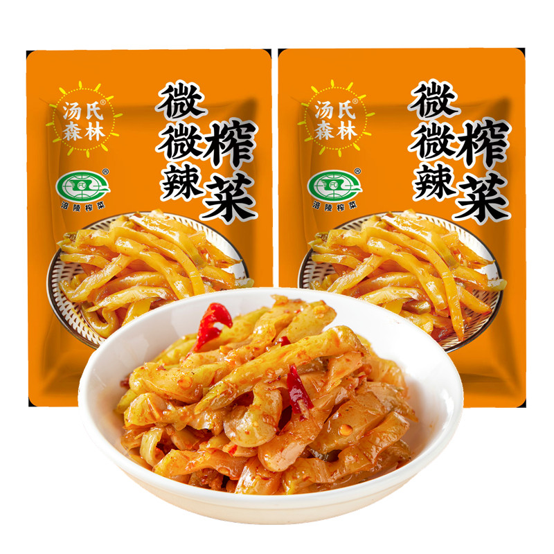 汤氏森林微辣榨菜丝80g即食