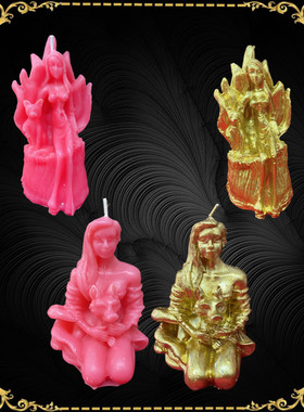 特色手工造型蜡烛 粉色红色金色